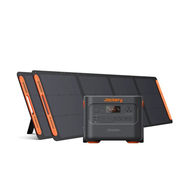 Jackery Explorer 2000 Plus Solar Generator + 2 x SolarSaga 200W Portable Solar Panel - Off Grid Stores