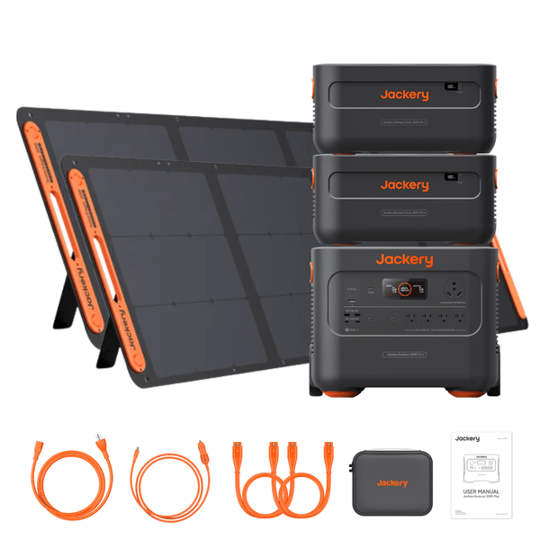 Jackery Explorer 2000 Plus Solar Generator Kit (6kWh) + 2 x