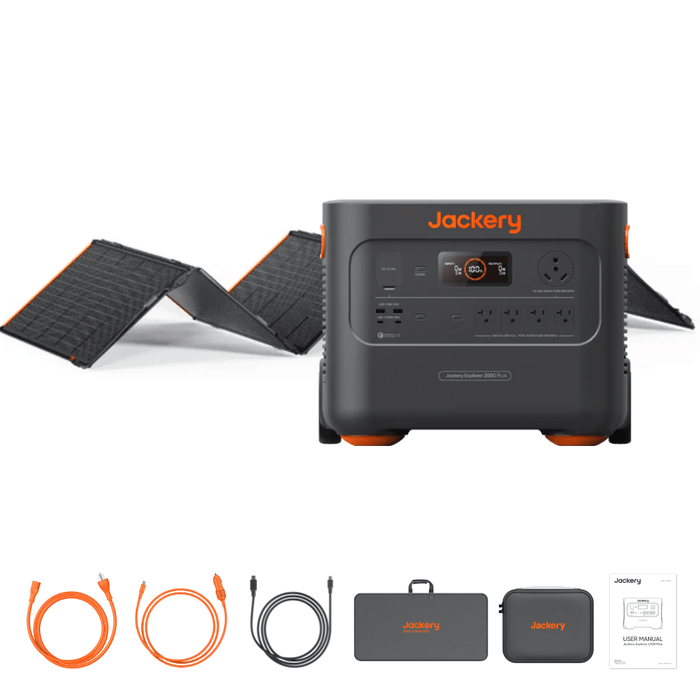 Jackery Explorer 2000 Plus Solar Generator + SolarSaga 500 X - Off Grid Stores