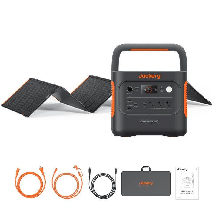 Jackery Explorer 2000 V2 Solar Generator + SolarSaga 500 X - Off Grid Stores