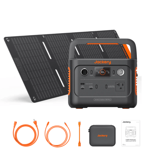 Jackery Explorer 300 Plus Solar Generator + SolarSaga 40W Portable Jackery Explorer 300 Plus Solar Generator + SolarSaga 40W Portable
