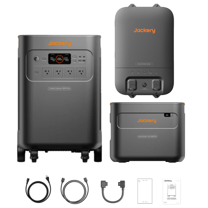 Jackery Explorer 5000 Plus (10kWh) + Smart Transfer Switch - Off Grid Stores
