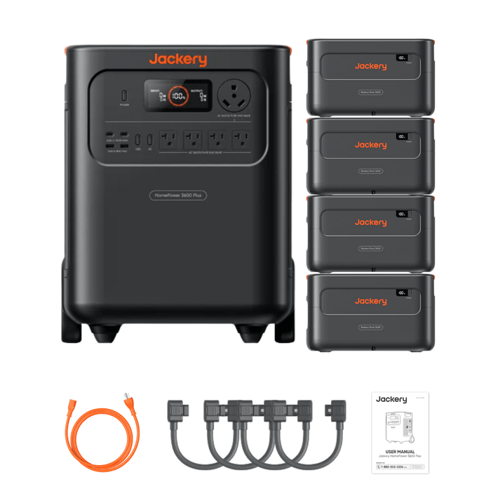 Jackery HomePower 3600 Plus Power Station + Battery Pack 3600 - Off Grid Stores