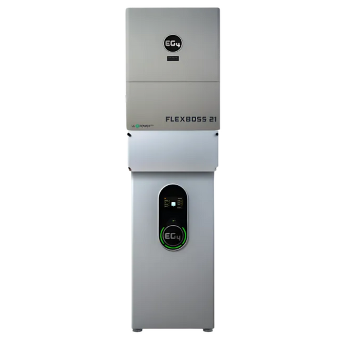 EG4 48V WallMount Indoor LiFePO4 Battery (14.3kWh-57.3kWh) + FlexBoss21 16kW (21kPV) Hybrid Inverter