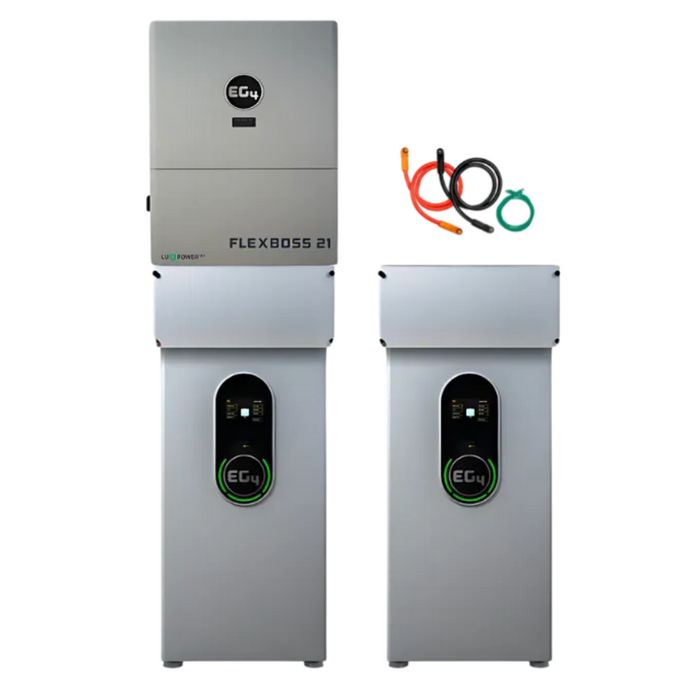 EG4 48V WallMount Indoor LiFePO4 Battery (14.3kWh-57.3kWh) + FlexBoss21 16kW (21kPV) Hybrid Inverter