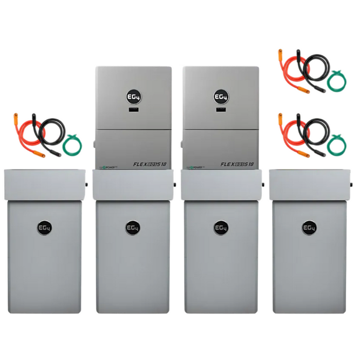 EG4 48V PowerPro LiFePO4 Battery (14.3kWh-85.8kWh) + FlexBoss18 13kW 48V Split Phase AC Hybrid Inverter