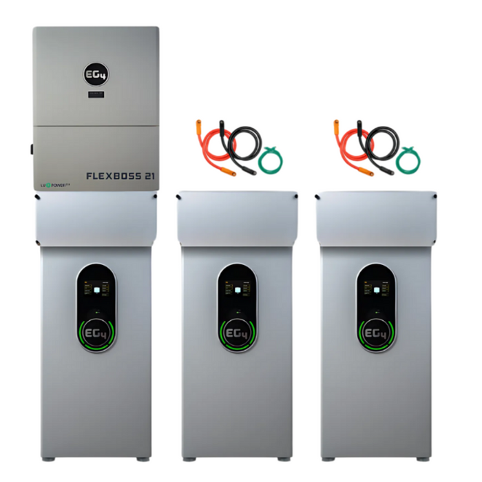 EG4 48V WallMount Indoor LiFePO4 Battery (14.3kWh-57.3kWh) + FlexBoss18 13kW 48V Split Phase AC Hybrid Inverter
