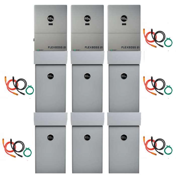 EG4 48V PowerPro LiFePO4 Battery (14.3kWh-85.8kWh) + FlexBOSS21 16kw 48V Split Phase AC Hybrid Inverter