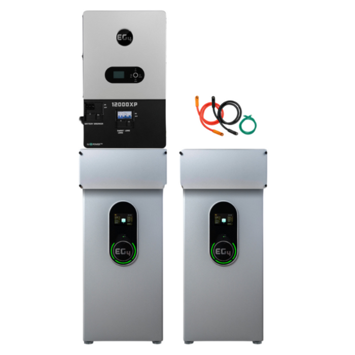 EG4 48V WallMount Indoor Battery (28.6kWh-42.9kWh) + 12000XP 12,000W 48V Split Phase Off-Grid Inverter