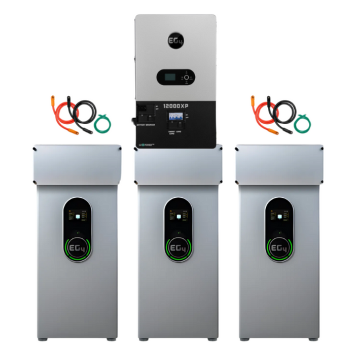 EG4 48V WallMount Indoor Battery (28.6kWh-42.9kWh) + 12000XP 12,000W 48V Split Phase Off-Grid Inverter