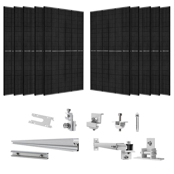 Natures Generator 10 x 410 Watt Monocrystalline Solar Panel With Solar Panel Mount Rack - Off Grid Stores
