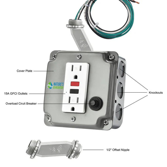 Natures Generator 15A GFCI Power Outlet Box - Off Grid Stores