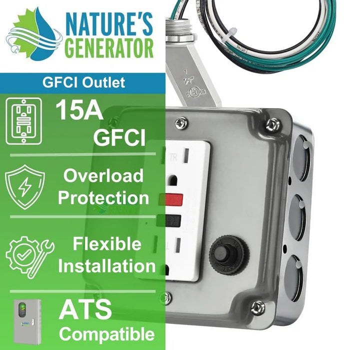 Outlet Code Generator Natures Generator 15A GFCI Power Outlet Box - Off Grid Stores
