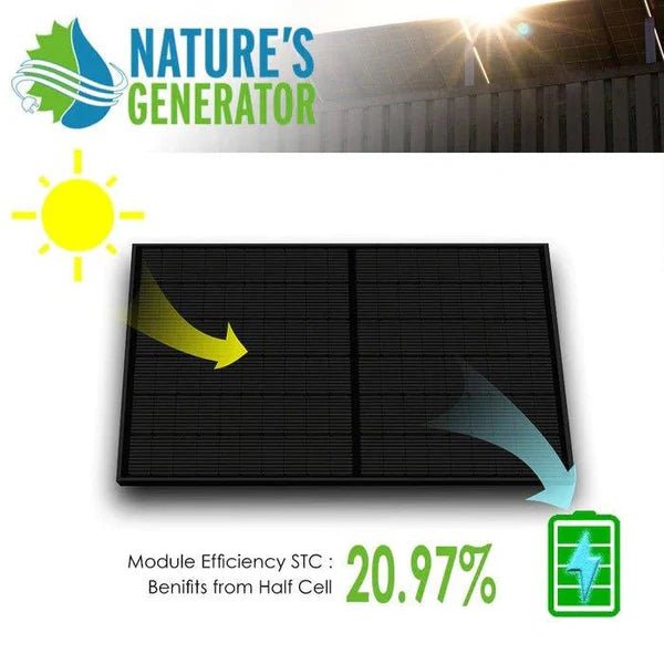 Natures Generator 2 x 410 Watt Monocrystalline Solar Panel With Solar Panel Mount Rack - Off Grid Stores