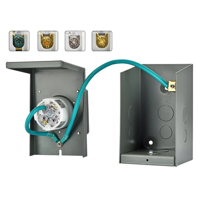 Natures Generator 30A Power Inlet Box + 10ft Power Cord