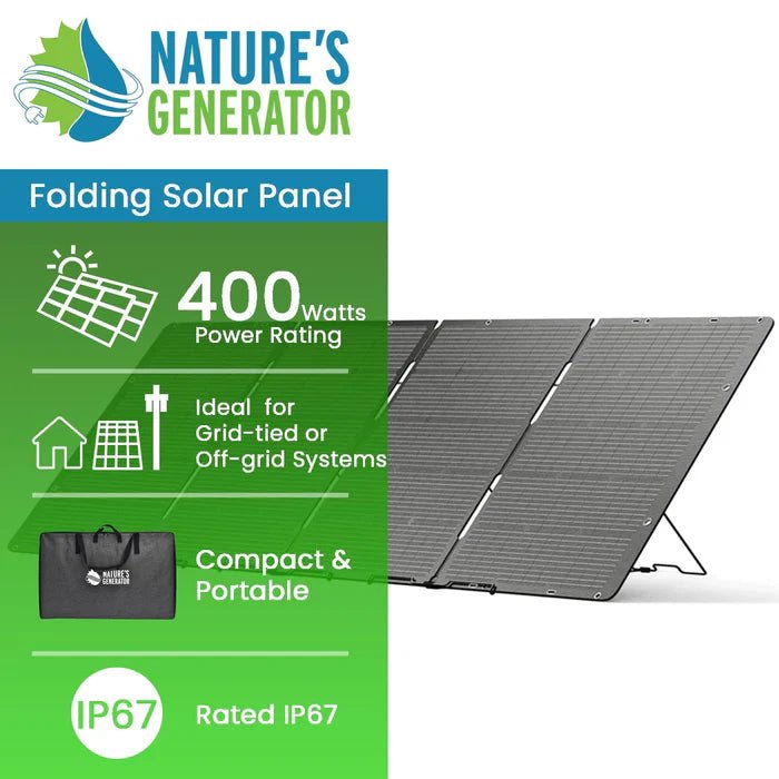 Natures Generator 400W Folding Solar Panel - Off Grid Stores