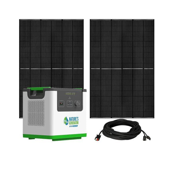 Natures Generator Lithium 3600 Pod With 2 x 410W Monocrystalline Solar Panel - Off Grid Stores