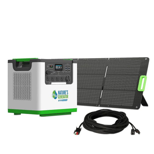 Natures Generator Lithium 3600 Solar Generator + 200W Folding Solar Panel - Off Grid Stores