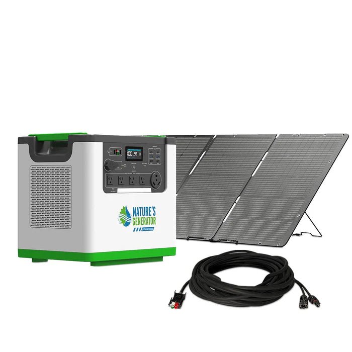 Natures Generator Lithium 3600 Solar Generator + 400W Folding Solar Panel - Off Grid Stores
