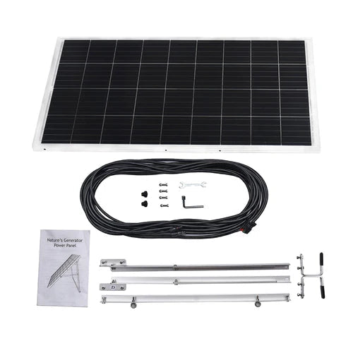 Natures Generator Lithium 3600 Solar Generator With 2 x 100W Monocrystalline Solar Panel - Off Grid Stores