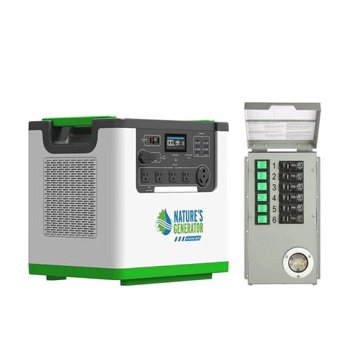 Natures Generator Lithium 3600 With 6 Circuit Transfer Switch - Off Grid Stores