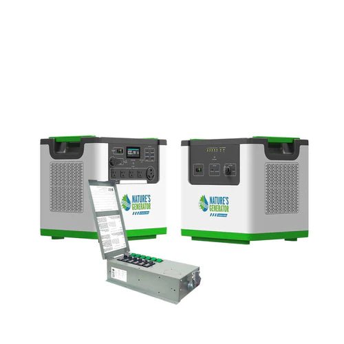 Natures Generator Lithium 3600 With Power Pod + 6 Circuit Transfer Switch - Off Grid Stores