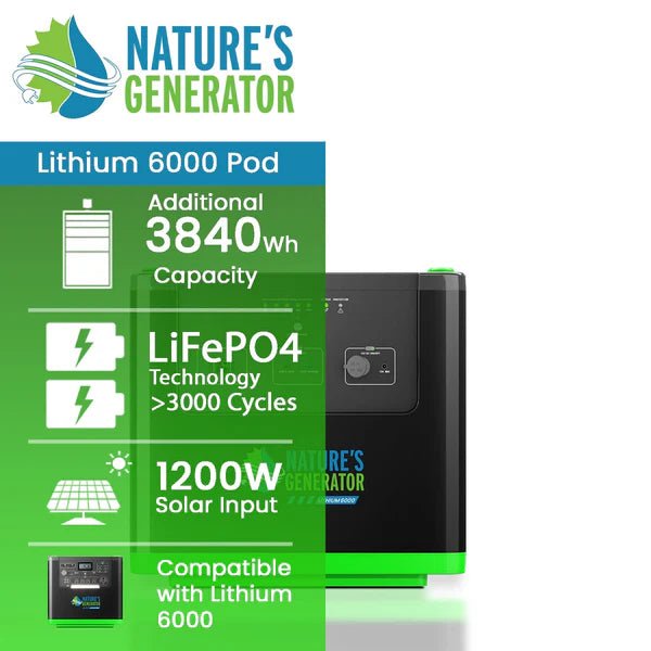 Natures Generator Lithium 6000 Power Pod - Off Grid Stores