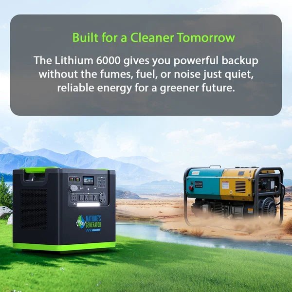 Natures Generator Lithium 6000 Solar Generator With Solar Panels - Off Grid Stores