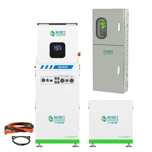 Natures Generator MyGrid 10K + Solar Battery + 125A Automatic Transfer Switch - Off Grid Stores