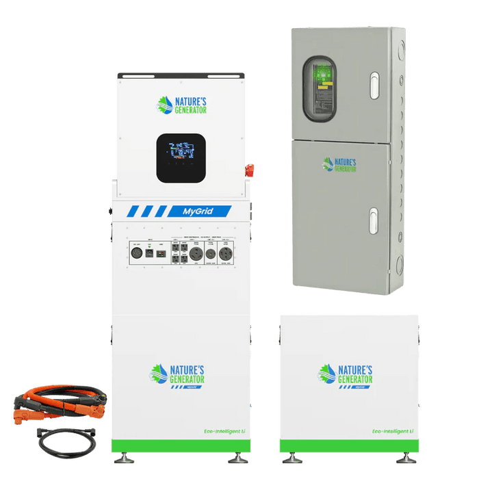 Natures Generator MyGrid 10K + Solar Battery + 125A Automatic Transfer Switch - Off Grid Stores