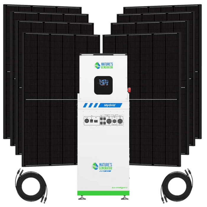 Natures Generator MyGrid 10K Solar Generator + 8 x Rigid 410W Solar Panel - Off Grid Stores