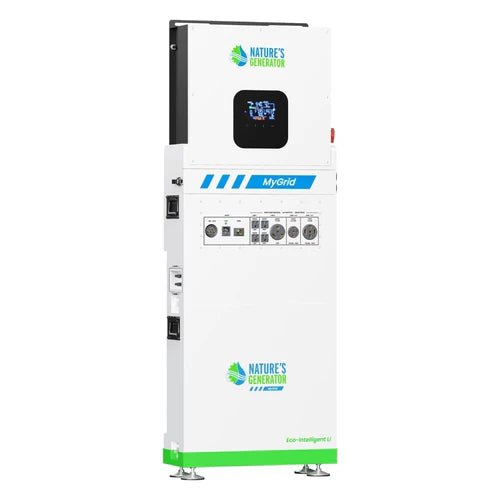 Natures Generator MyGrid 10K Whole Home Generator With Solar Battery - Off Grid Stores