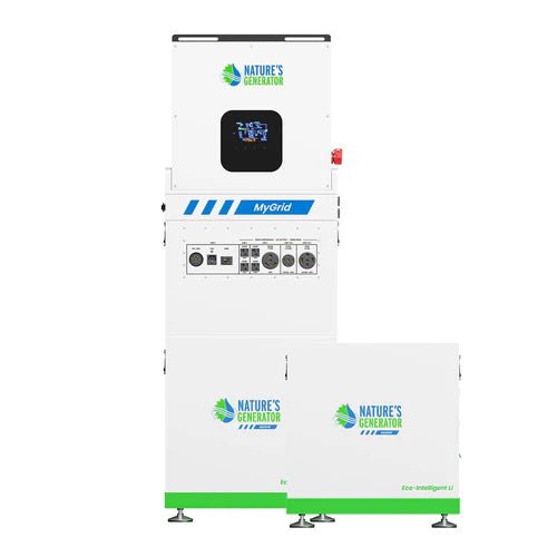 Natures Generator MyGrid 10K Whole Home Generator With Solar Battery - Off Grid Stores