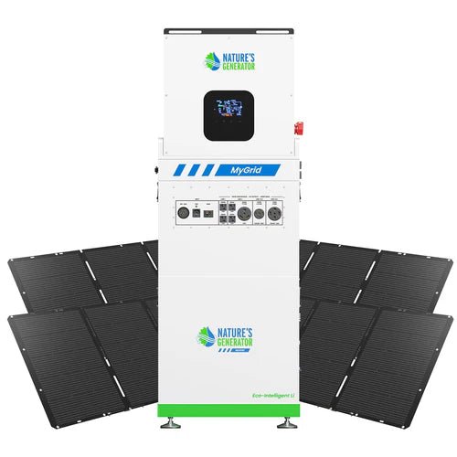 Natures Generator MyGrid 10K With 4 x 400W Folding Solar Panel - Off Grid Stores