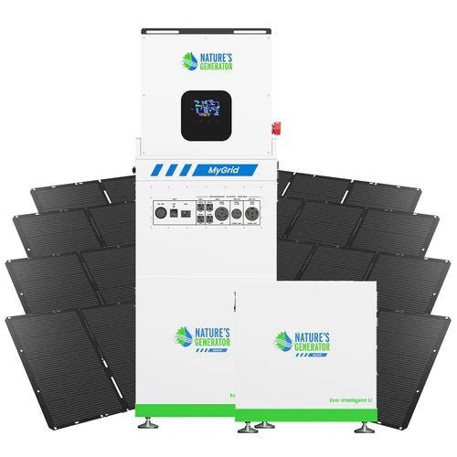 Natures Generator MyGrid 10K With Solar Battery + 8 x 400W Folding Solar Panel - Off Grid Stores