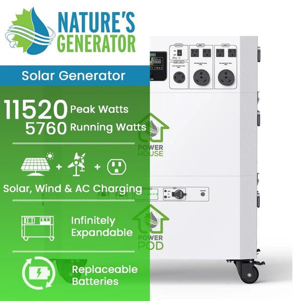 Natures Generator Powerhouse + Power Pod - Off Grid Stores