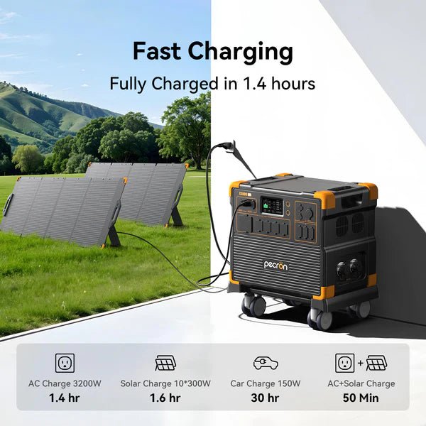 Pecron E3800LFP 4200W 3840Wh Portable Power Station - Off Grid Stores