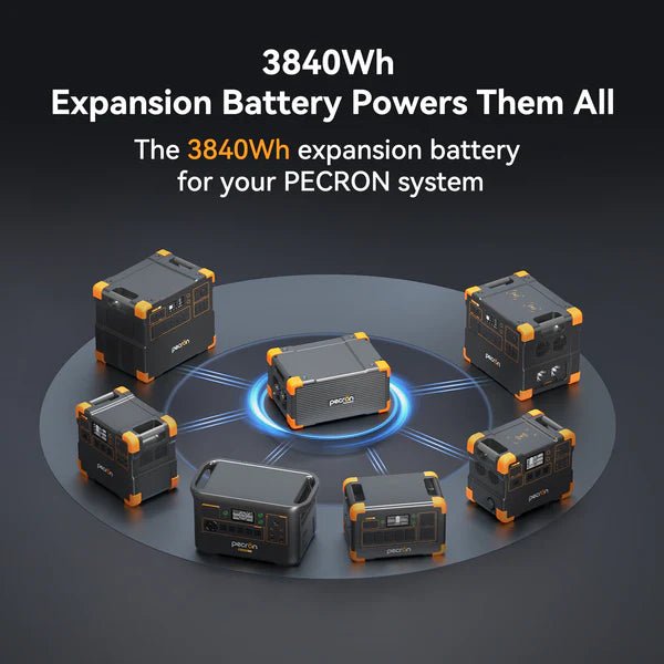 Pecron EP3800 - 48V 3840Wh Expansion Battery for E1500LFP/ E3600LFP/ E1000LFP/ E2400LFP/ F3000LFP - Off Grid Stores