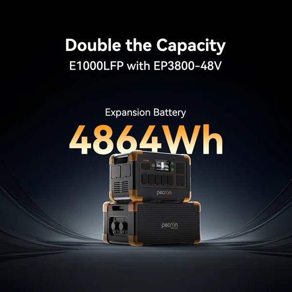Pecron EP3800 - 48V 3840Wh Expansion Battery for E1500LFP/ E3600LFP/ E1000LFP/ E2400LFP/ F3000LFP - Off Grid Stores