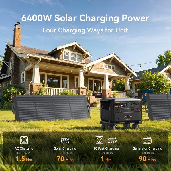 Pecron F5000LFP 7200W 5120Wh 120V/240V Portable Power Station - Off Grid Stores