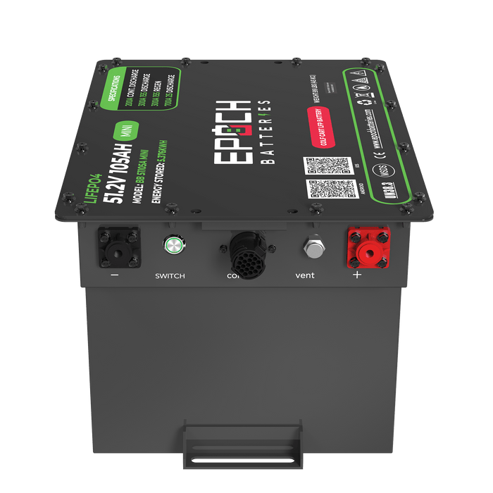 Epoch Batteries 48V 105Ah MINI Golf Cart LiFePO4 Battery Complete Kit - Off Grid Stores