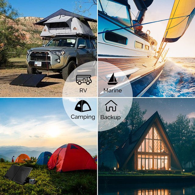 Renogy 100 Watt 12 Volt Monocrystalline Foldable Solar Suitcase with Voyager - Off Grid Stores