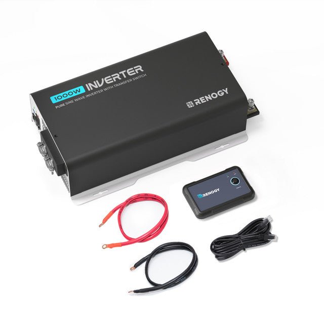 Renogy 1000W 12V Pure Sine Wave Inverter with UPS Transfer Switch and Built - in Bluetooth - Off Grid Stores