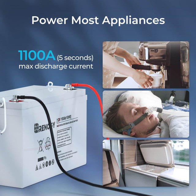 Renogy 12 Volt 100Ah Deep Cycle AGM Battery - Off Grid Stores