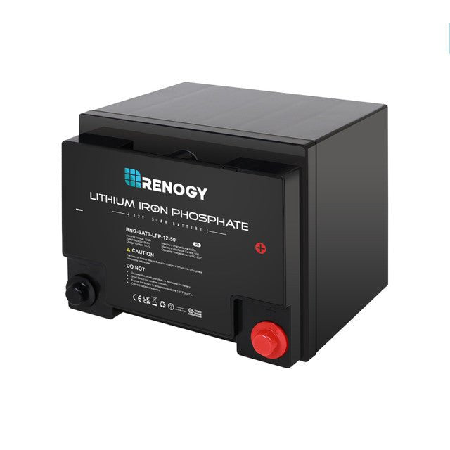 Renogy 12 Volt 50 Ah Lithium Iron Phosphate Battery - Off Grid Stores