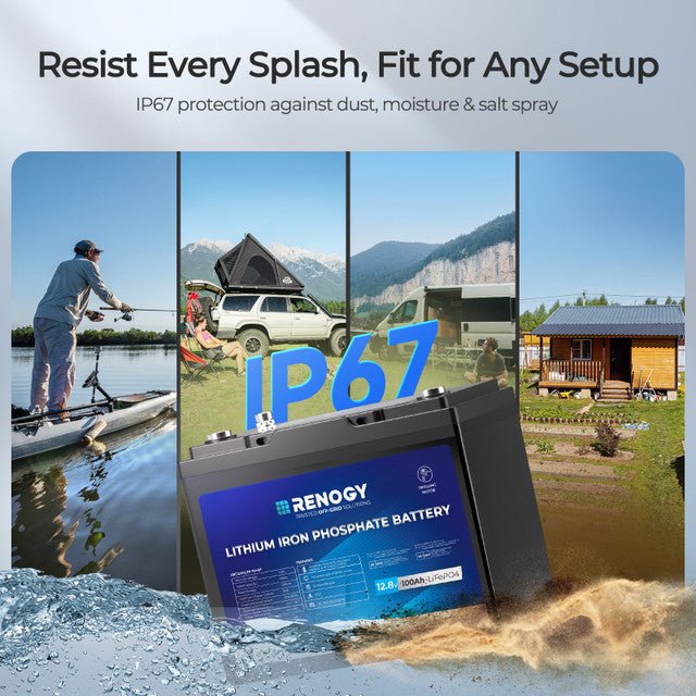 Renogy 12V 100Ah Trolling Motor Lithium Iron Phosphate Battery with Bluetooth - Off Grid Stores