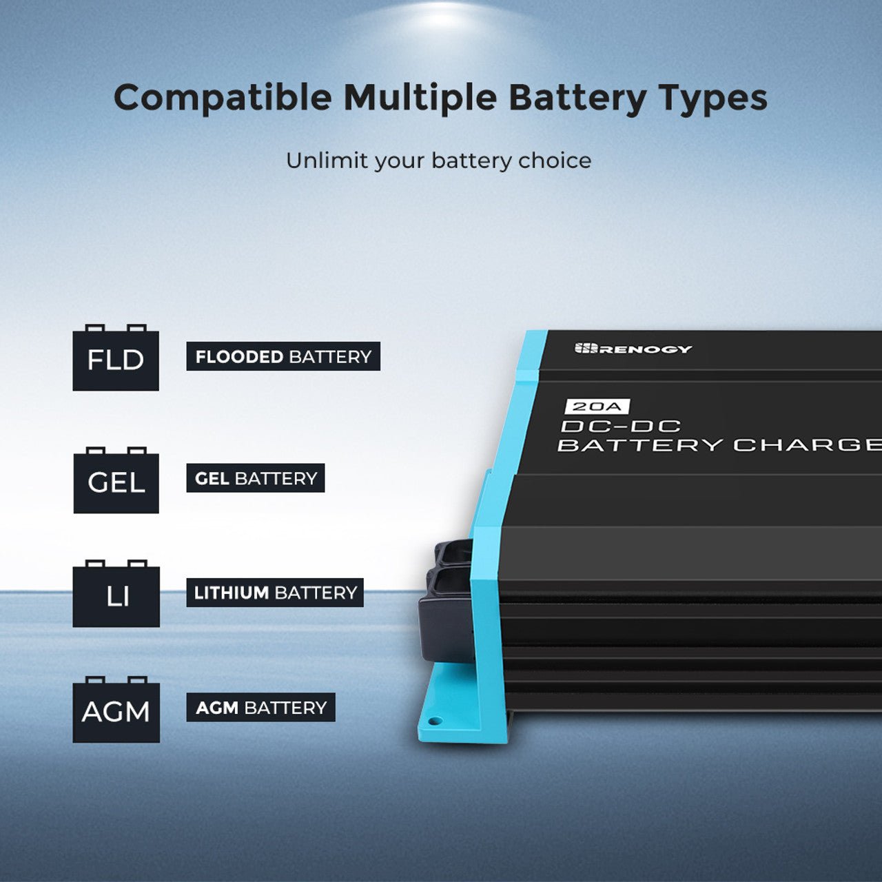 Renogy 12V 20A DC to DC On-Board Battery Charger - Off Grid Stores