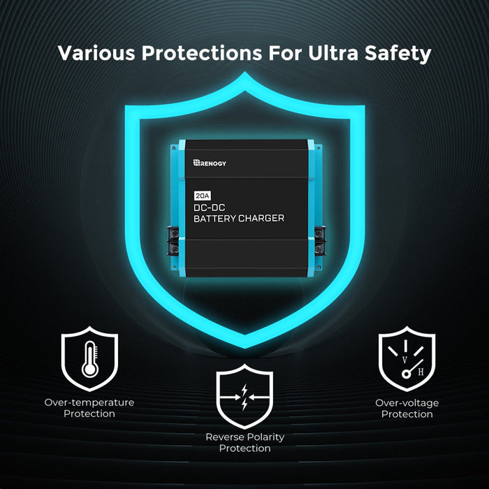 Renogy 12V 20A DC to DC On - Board Battery Charger - Off Grid Stores