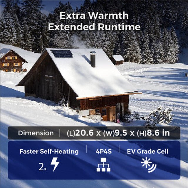 Renogy 12V 300Ah Core Series Deep Cycle Self - Heating Lithium Iron Phosphate Battery - Off Grid Stores