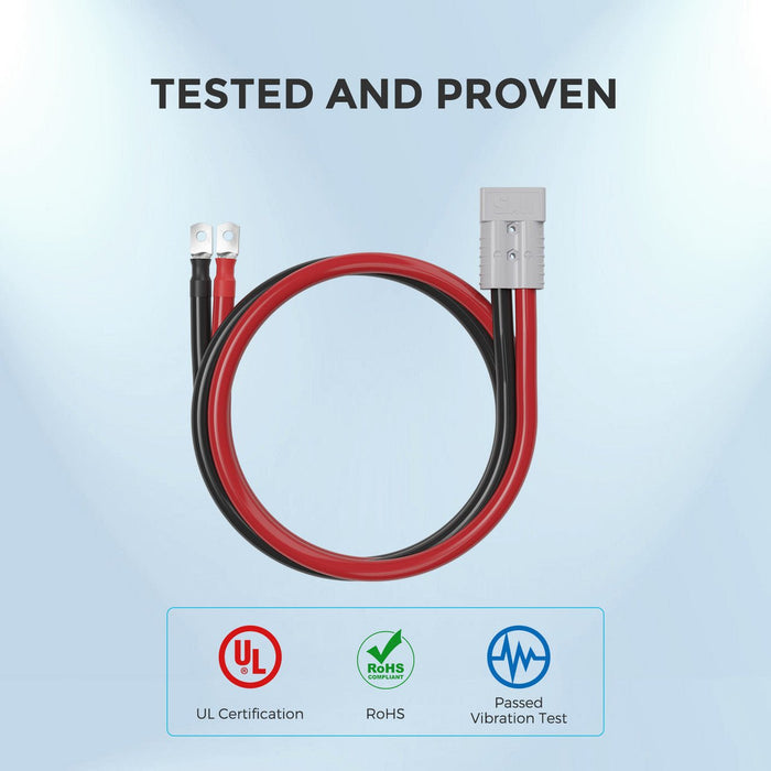 Renogy 1FT 4/0AWG Anderson Adapter Cable（Anderson SB350 - 3/8 in Lugs） - Off Grid Stores